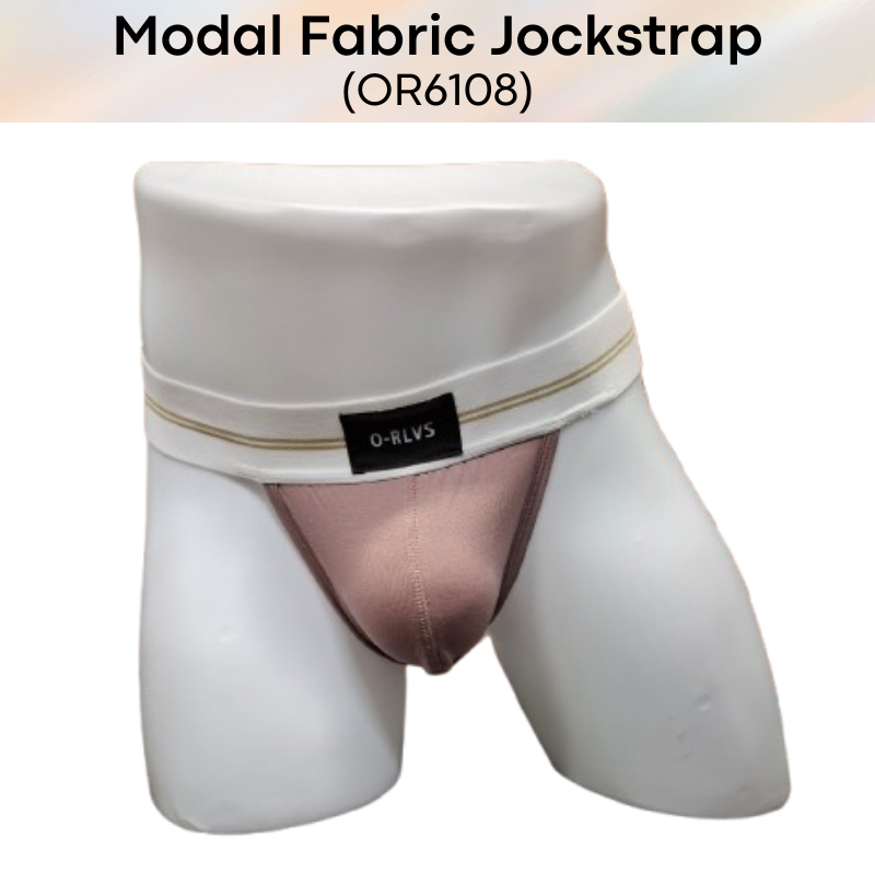 Men's Jockstrap: Modal Fabric Double Layer Pouch Jockstrap Underwear (OR6108)
