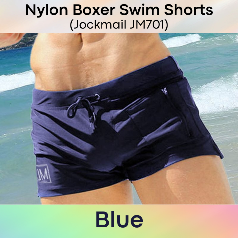 Men's Swimwear : Nylon Boxer Shorts Swim Trunks (Jockmail JM701)