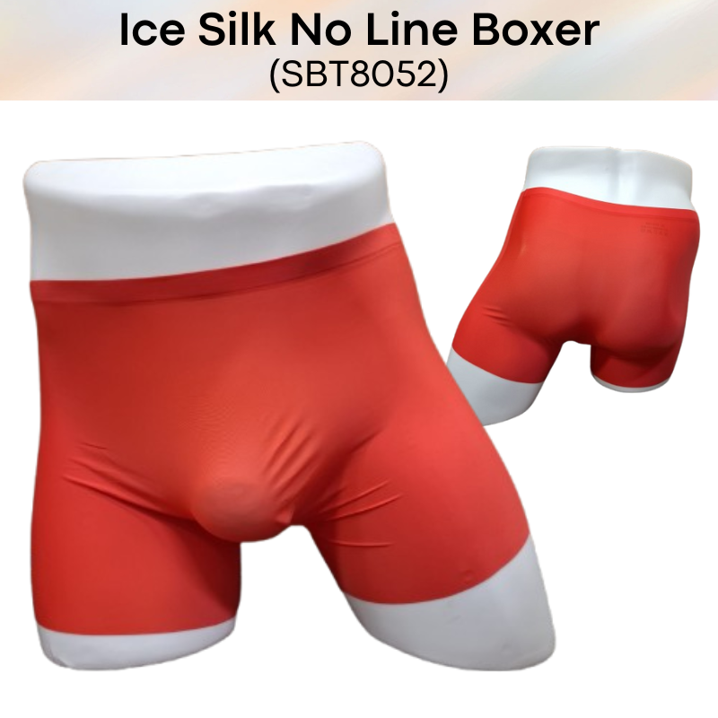 Men's Boxer: Nylon Ice Silk No Line Boxer Trunks Underwear (SBT8052)