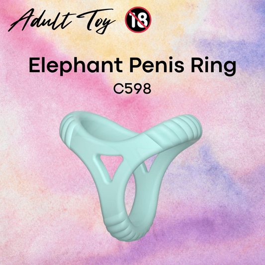 Men's Adult Toy: Silicon Penis Ring with 3-Point Pressure Contact Large (C598)