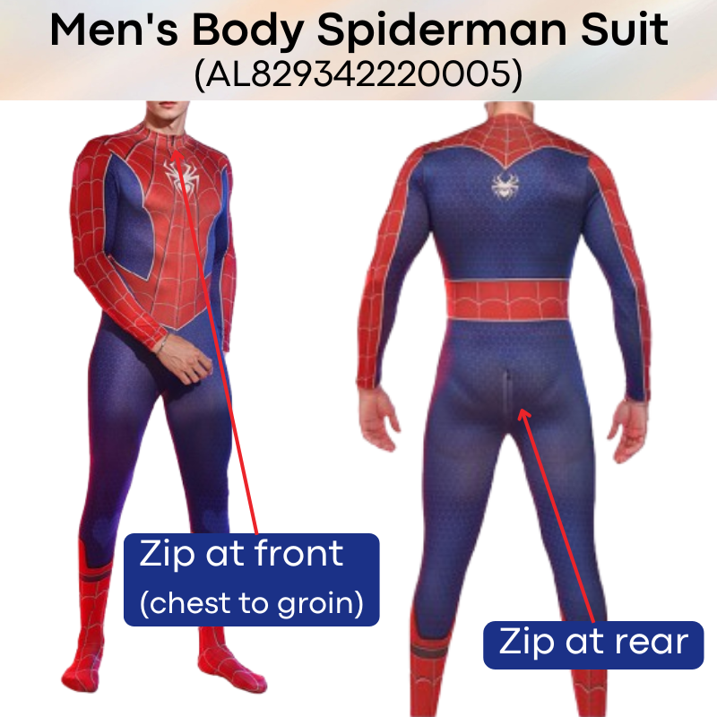 Men's Lifestyle : Spiderman Body Suit (without Headgear) with Front and Rear Zip (AL829342220005)