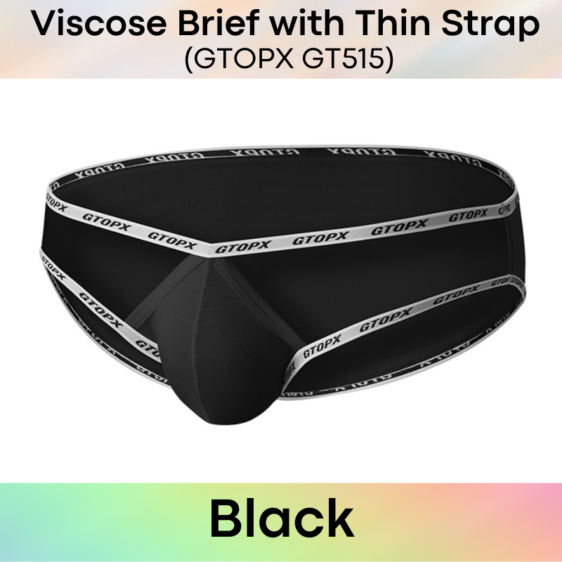 Men's Brief: Viscose Fibre Brief with 1cm Strap Underwear (GT515)