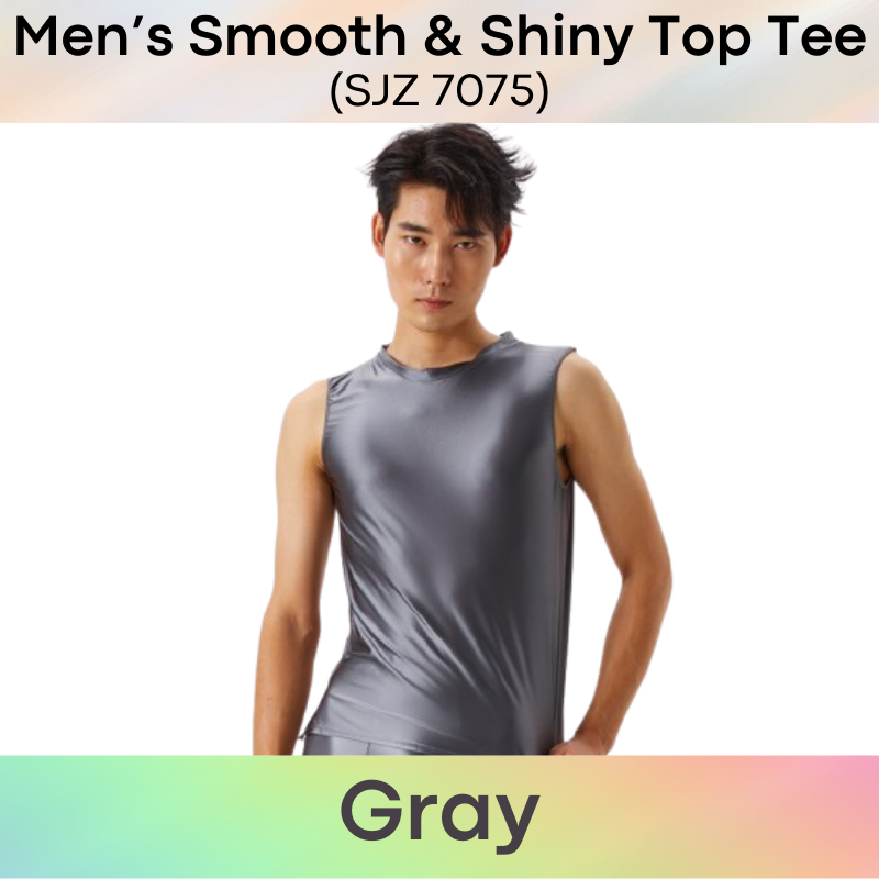 Men's Tee : Silky Smooth Tight Fit Sleeveless Round Neck Tee (SJZ 7075)