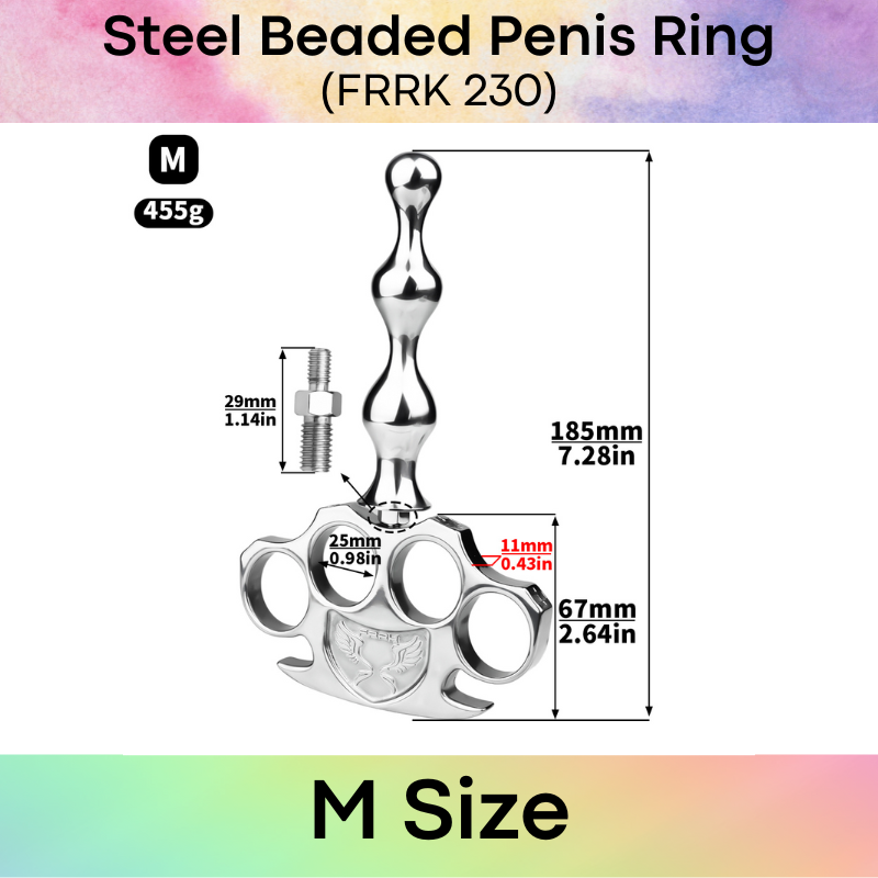 Adult Toy: Stainless Steel 304 Anal Dildo with Grip and Removable Body (FRRK275)