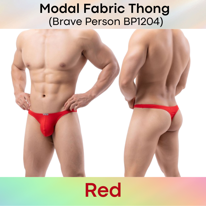 Men's Thong: Modal Fabric Low Waist Thong Underwear (BP1204)