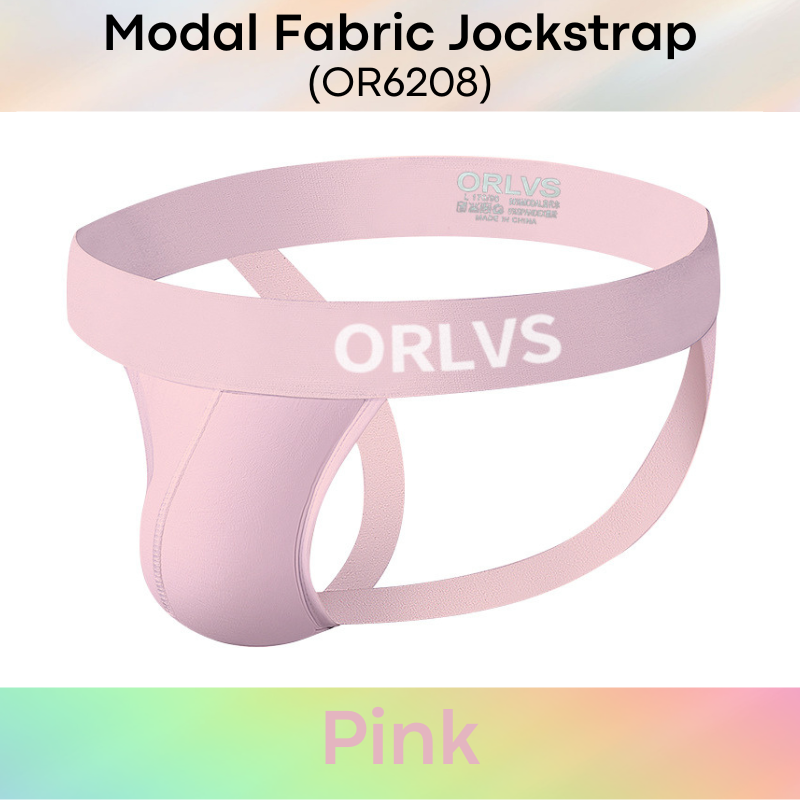 Men's Jockstrap: Modal Fabric Double Layer 3D Pouch Jockstrap Underwear (OR6208)