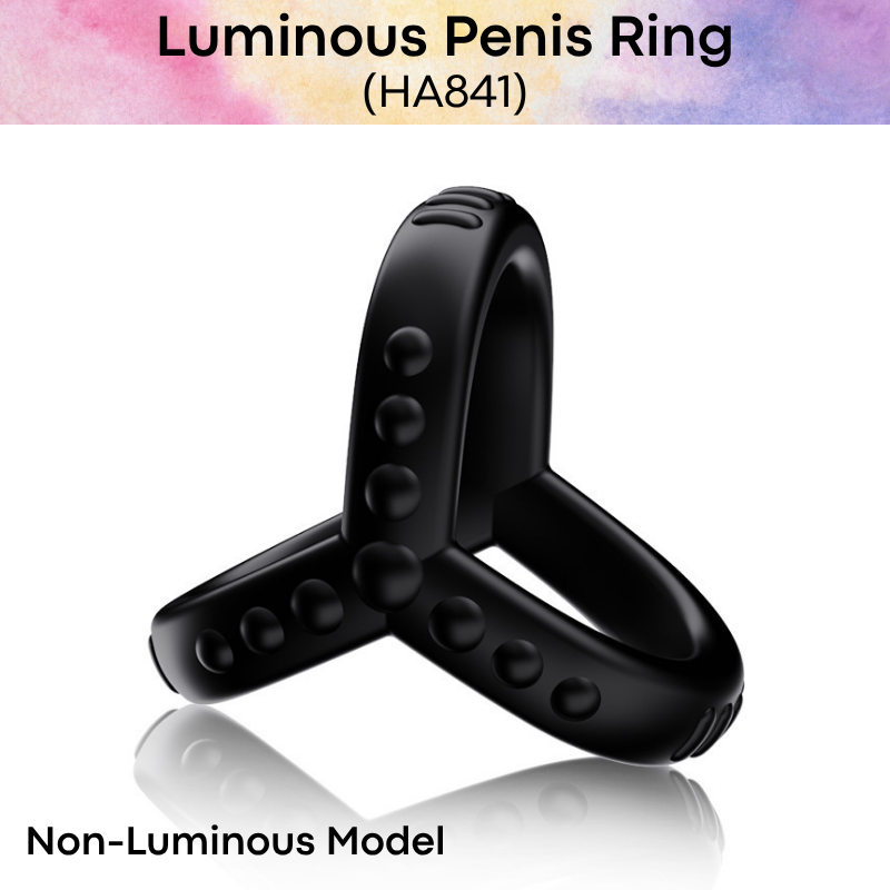 Men's Adult Toy: Luminous Glow in Dark Silicon Penis Ring (HA841)