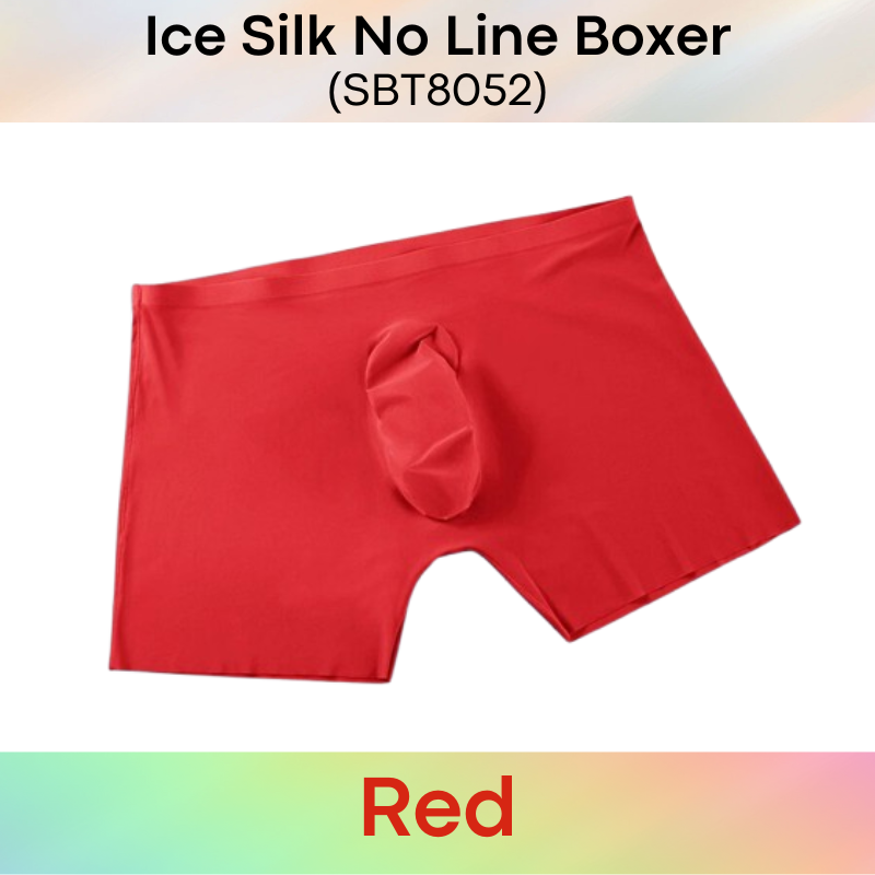 Men's Boxer: Nylon Ice Silk No Line Boxer Trunks Underwear (SBT8052)