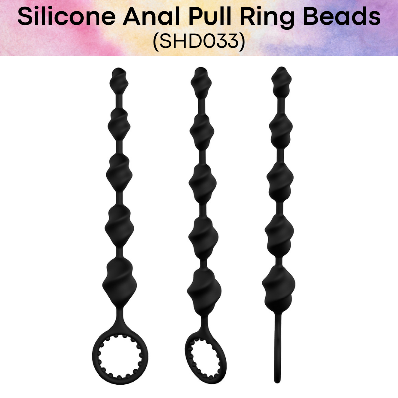Adult Toy: Silicone Flexible Anal Spiral Bead with Pull Ring (SHD033)