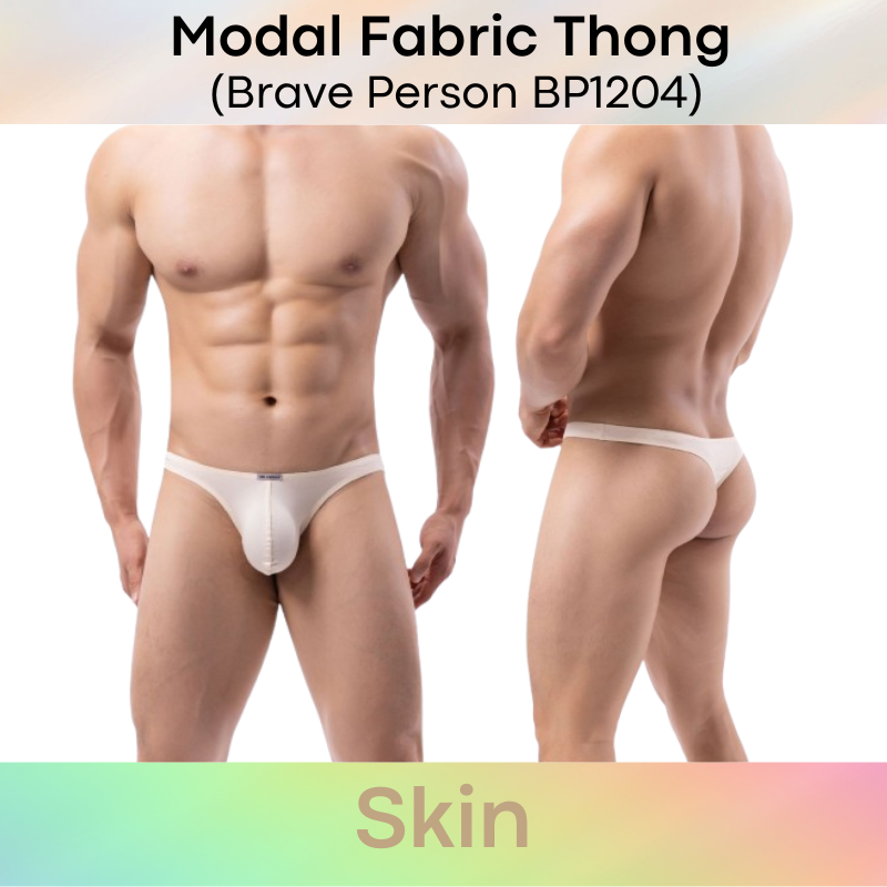 Men's Thong: Modal Fabric Low Waist Thong Underwear (BP1204)