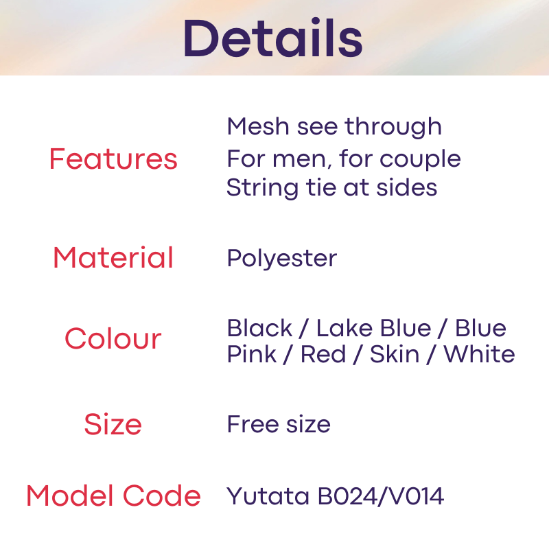 Couple/Men's Thong: Polyester Mesh String Bikini Thong for Men or Couple (B924/V014)