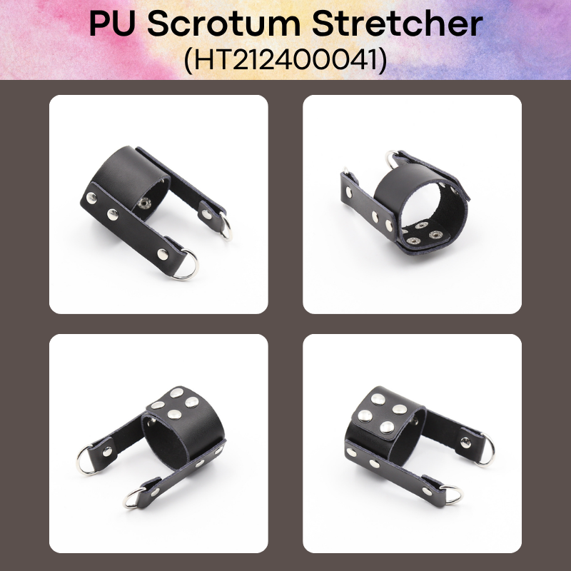 Adult Toy: PU Scrotum Stretcher with Weights Loops (HT212400041)