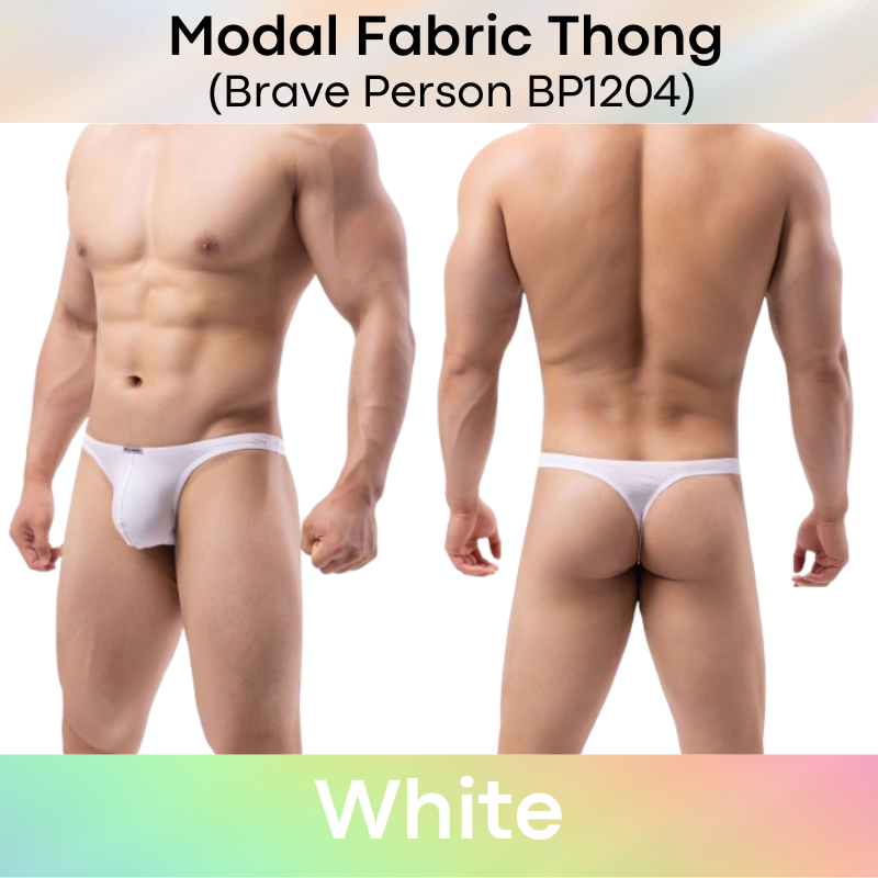 Men's Thong: Modal Fabric Low Waist Thong Underwear (BP1204)