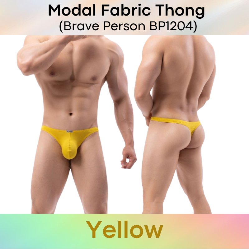 Men's Thong: Modal Fabric Low Waist Thong Underwear (BP1204)