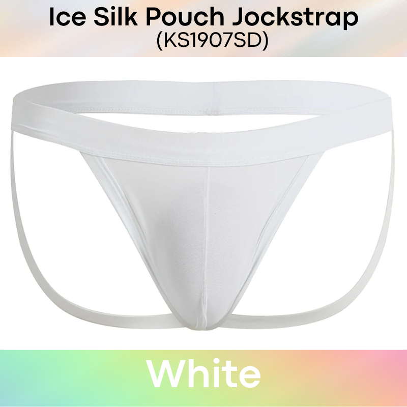 Men's Jockstrap: Polyester Ice Silk Pouch Jockstrap Underwear (KS1907SD)