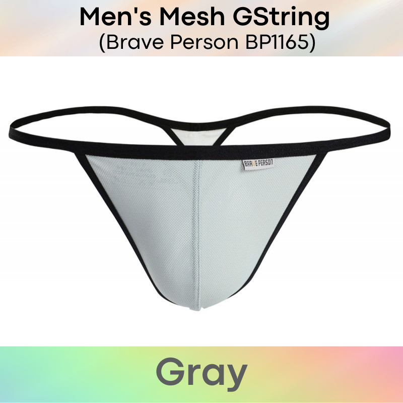 Men's GString : Mesh GString Underwear (Brave Person BP1165)