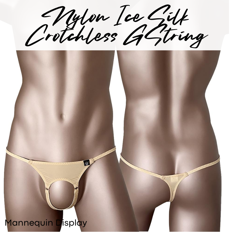 GString: Nylon Ice Silk Crotchless GString Underwear (UMQ005)