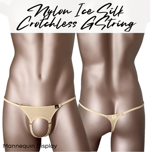 GString: Nylon Ice Silk Crotchless GString Underwear (UMQ005)