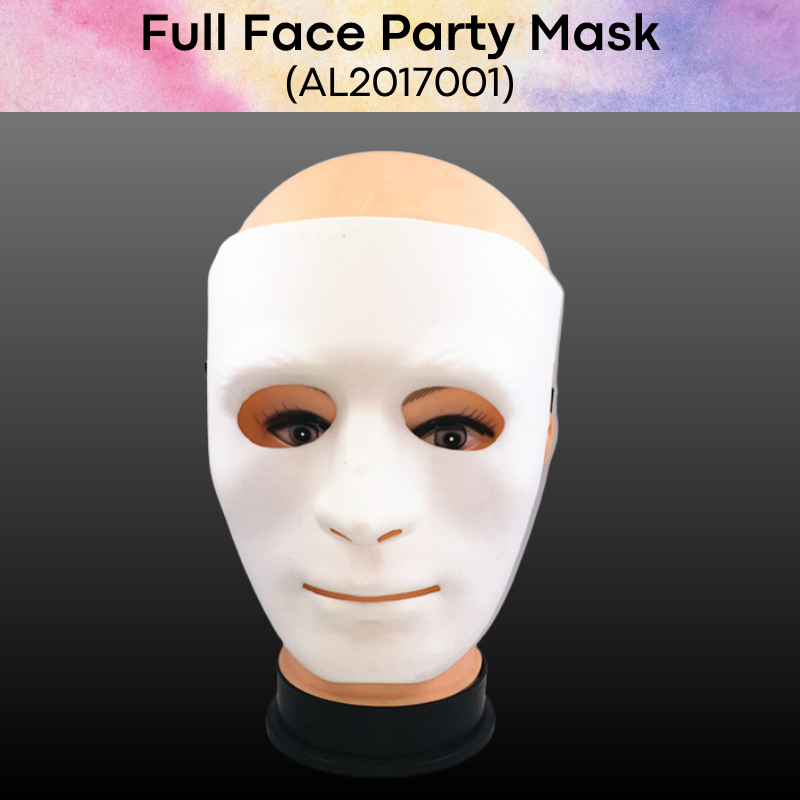Lifestyle: Full Face Plastic Party Mask (AL2017001)