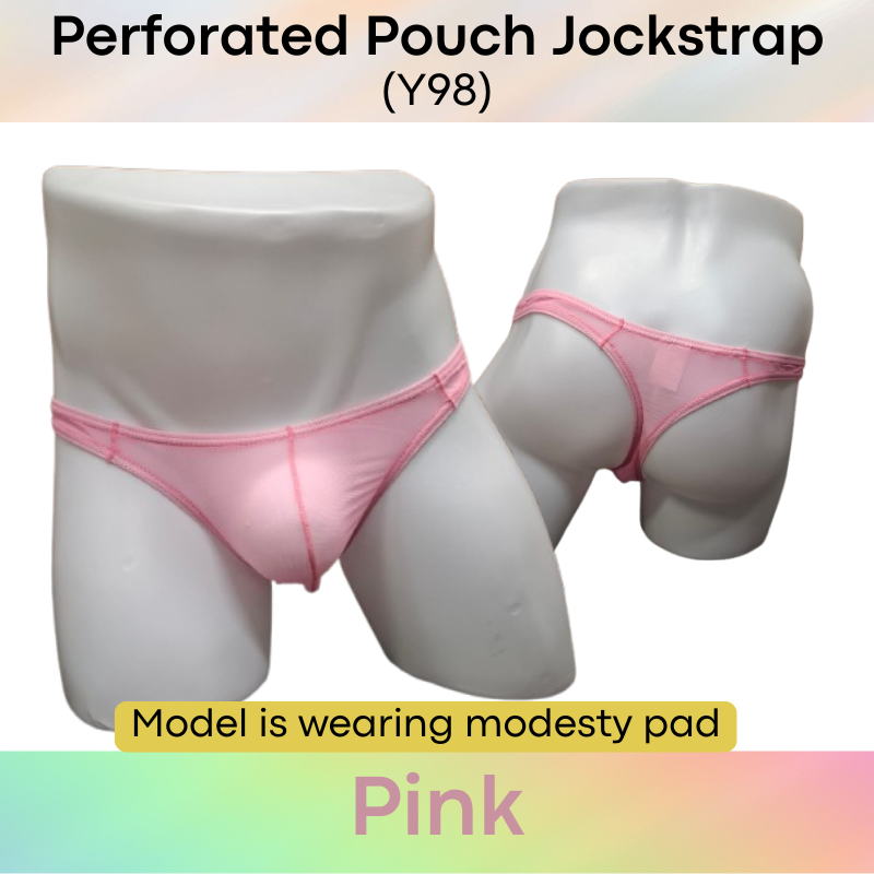 Men's Thong: Polyester Mesh Low Waist Thong (Y98)