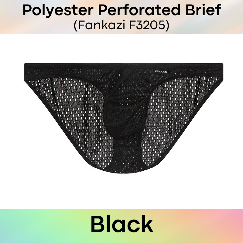 Men's Brief : Polyester Perforated with 3D Pouch Brief (Fankazi F3205)