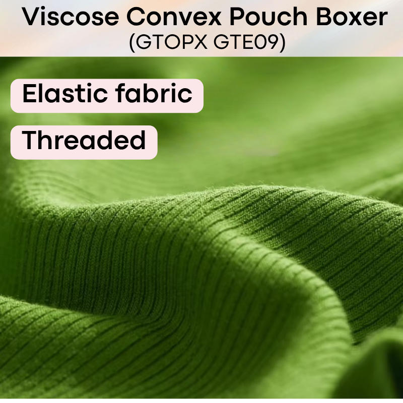 Men's Boxer:  Modal Fabric Thread Separation U Convex Pouch Boxer Brief Underwear (GTE09)