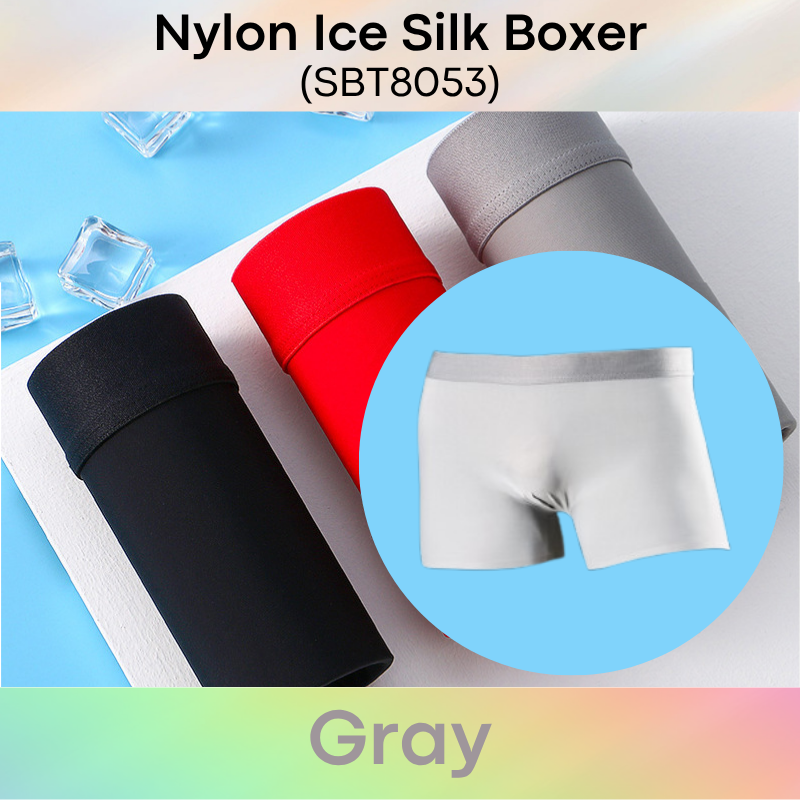 Men's Boxer: Nylon Ice Silk Boxer Trunks Underwear (SBT8053)