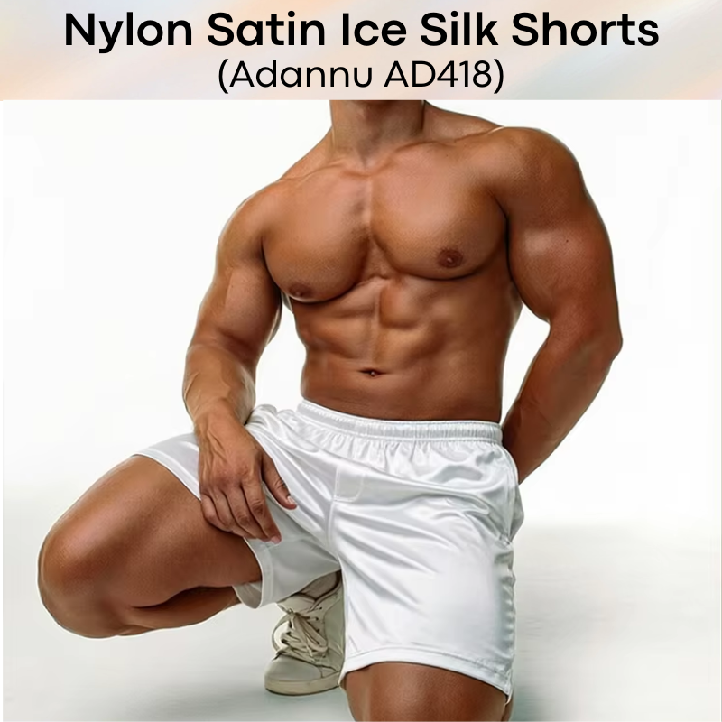 Men's Shorts: Nylon Satin Ice Silk Home Shorts (AD418)