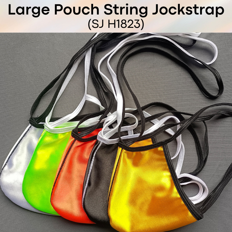 Men's Jockstrap : Nylon Large Pouch String Jockstrap (SJ H1823)