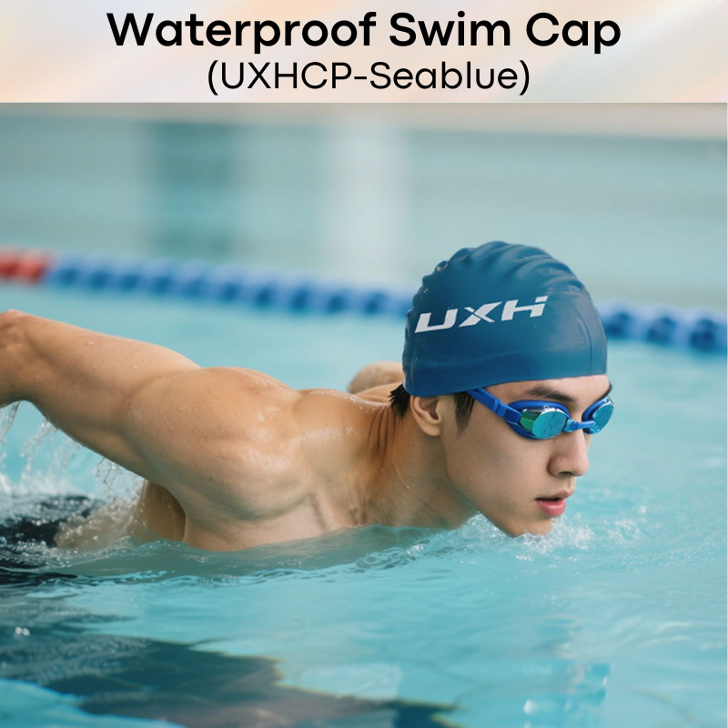 Lifestyle: Men's UXH Silicone Waterproof Swimming Cap (UXHCP)