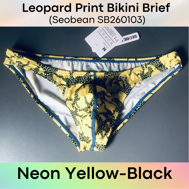 Men's Brief: Leopard Print Low Rise Bikini Brief (SB260103)