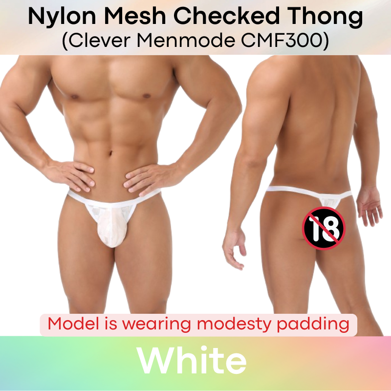 Men's Thong: Mesh Checked Thong (CMF300)
