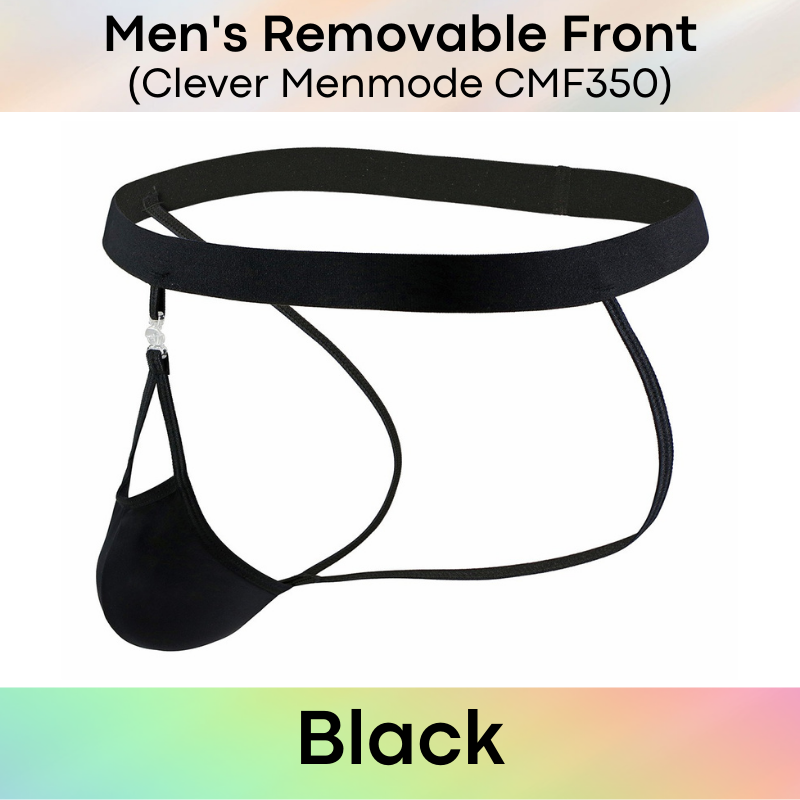 Men's Jockstrap : Removable Front with Snap-On Clip (Clever Menmode CMF350)