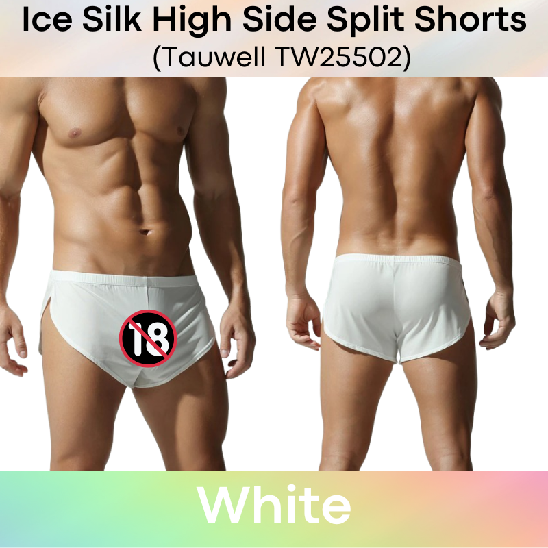 Men's Shorts: Polyester Ice Silk Slim Fit High Side Split Shorts (TW25502)