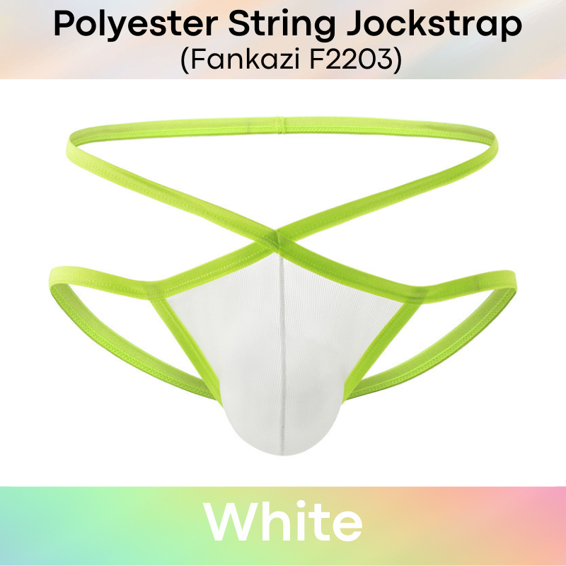 Men's Jockstrap: Polyester String Band Jockstrap with Lined Pouch Jockstrap Underwear (F2203)