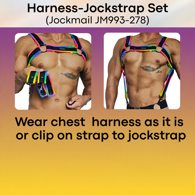 Men's Jockstrap: Neoprene Harness and Jockstrap Set (JM993JM278)