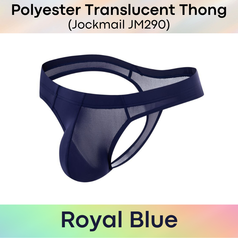 Men's Thong : Polyester Semi Translucent Thong Underwear (Jockmail JM290)