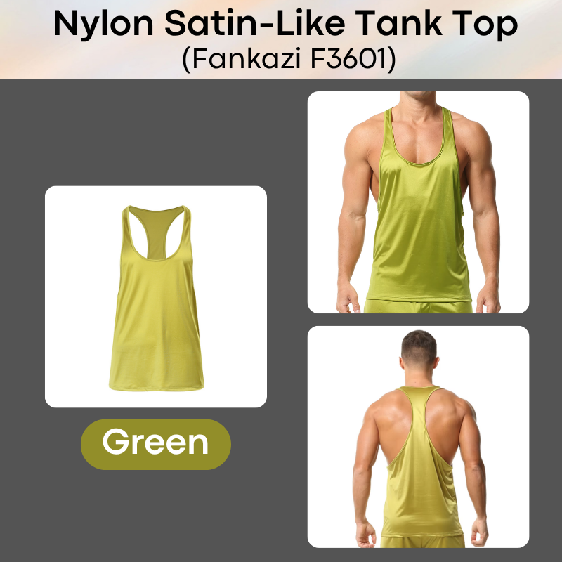 Lifestyle: Men's Nylon Satin-Like Tank Top (F3601)