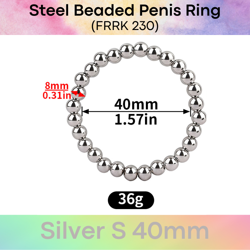 Adult Toy: Stainless Steel 304 Beaded Penis Ring (FRRK230)