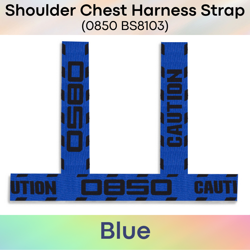 Men's Strap: Nylon Shoulder Chest Strap with "Caution" Text (BS8103)