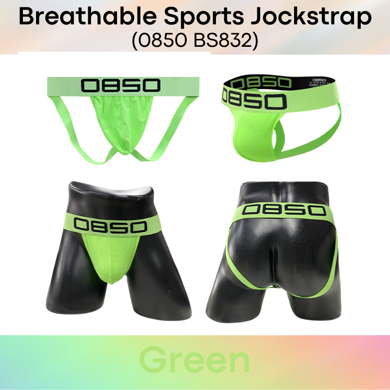 Men's Jockstrap: Nylon Double Layer Pouch Jockstrap with 4cm Spandex Waistband (BS832)