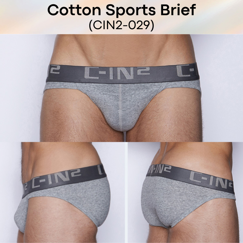 Men's Brief: Cotton Sports Brief Underwear (CIN2-029)