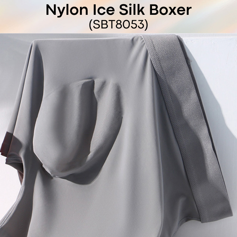 Men's Boxer: Nylon Ice Silk Boxer Trunks Underwear (SBT8053)