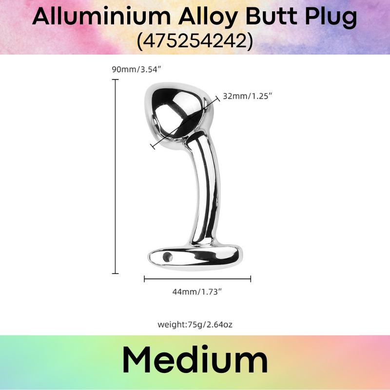 Adult Toy: Aluminium Alloy Mushroom Head with Curve Neck Butt Plug (475254242)