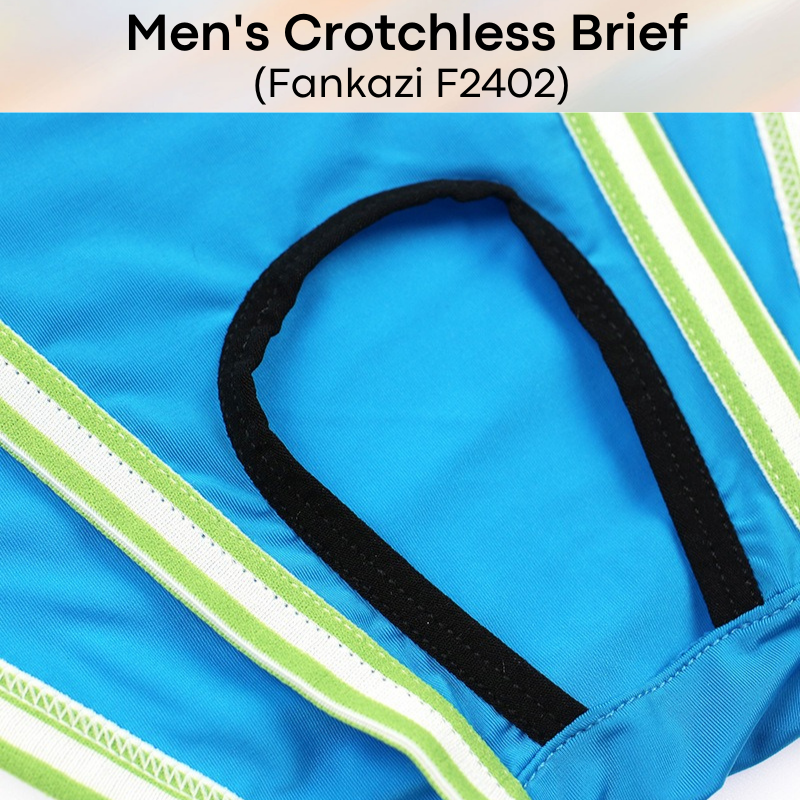 Men's Brief : Crotchless Full Back Underwear (Fankazi F2402)