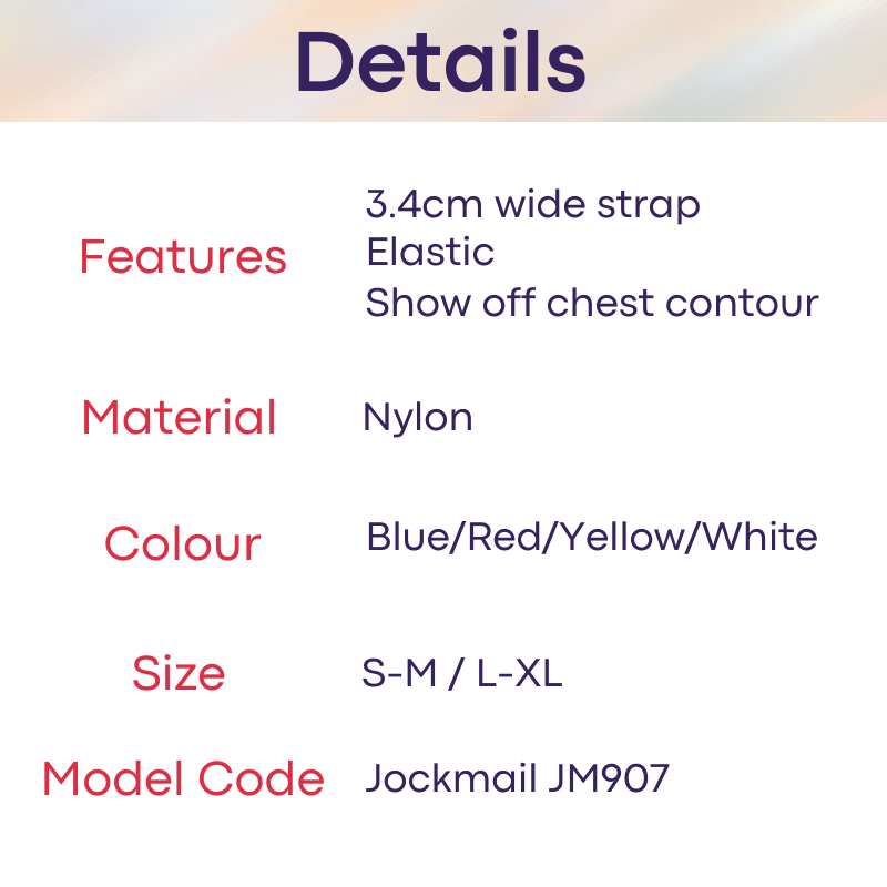 Men's Strap: Nylon Cross Back Harness Strap (JM907)