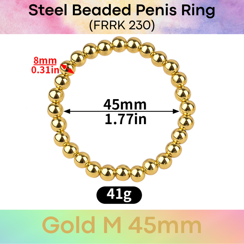 Adult Toy: Stainless Steel 304 Beaded Penis Ring (FRRK230)