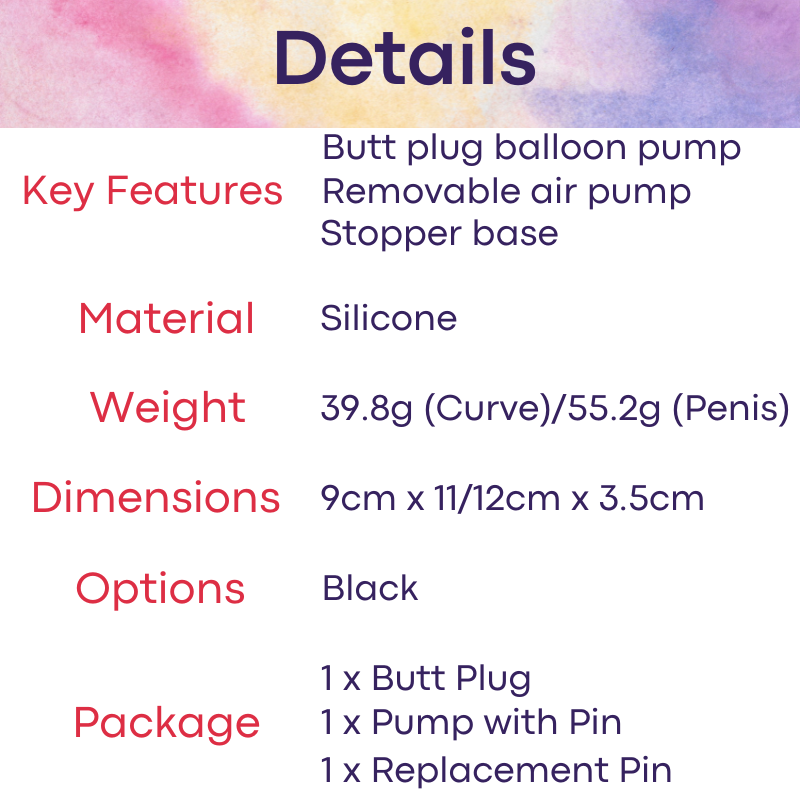 Adult Toy: Butt Plug Balloon Pump (JN0001)