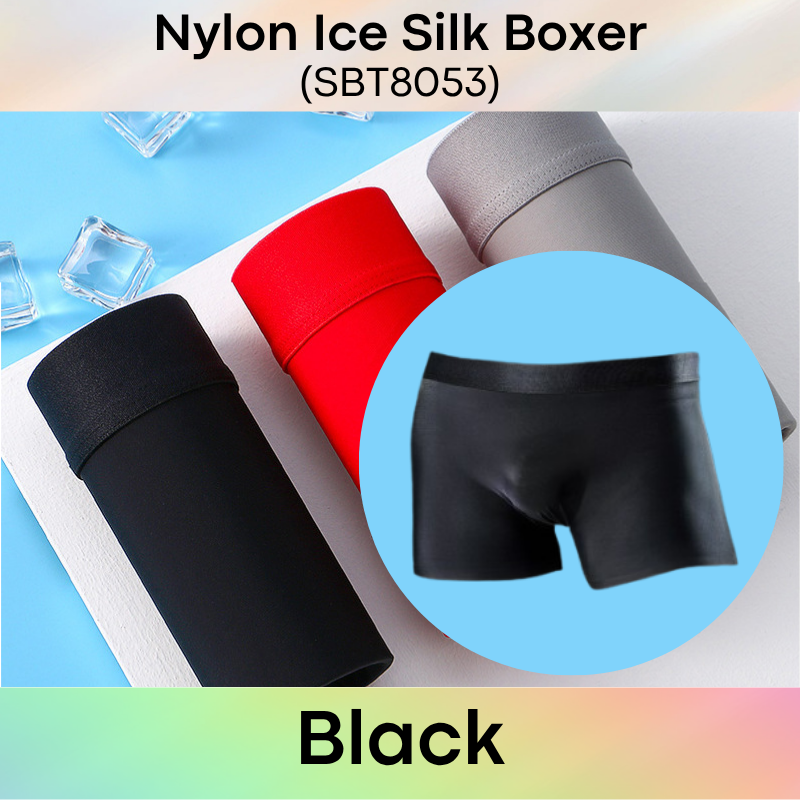 Men's Boxer: Nylon Ice Silk Boxer Trunks Underwear (SBT8053)
