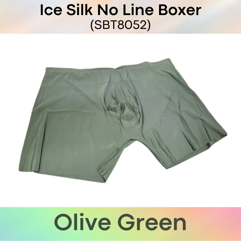 Men's Boxer: Nylon Ice Silk No Line Boxer Trunks Underwear (SBT8052)